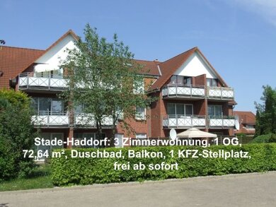 Wohnung zur Miete 695 € 3 Zimmer 72,6 m² 1. Geschoss Haddorf Stade 21683