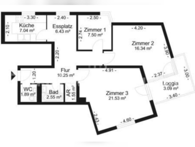 Wohnung zur Miete 487 € 3 Zimmer 79 m² Erdgeschoss Gropiusstadt Berlin 12353