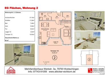 Wohnung zum Kauf Provisionsfrei 328.820 € 2 Zimmer 82 m² 1. Geschoss Wutöschingen Wutöschingen 79793