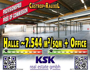 Lagerhalle zur Miete Provisionsfrei 7.544 m² Lagerfläche teilbar von 349 m² bis 10.780 m² Merklinde Castrop-Rauxel 44577