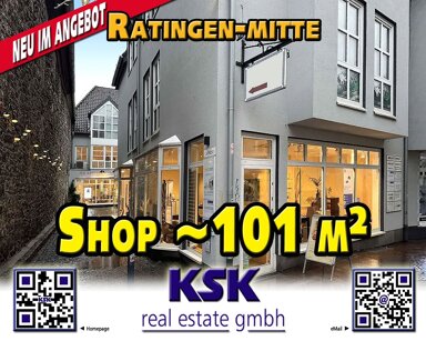 Laden zur Miete 2.000 € 100,9 m² Verkaufsfläche Zentrum Ratingen 40878