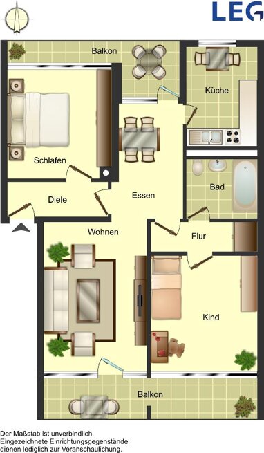 Wohnung zur Miete 809 € 3,5 Zimmer 81,6 m² 1. Geschoss Max-Planck-Straße 22 West Ratingen 40880