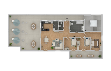 Penthouse zur Miete 1.700 € 4 Zimmer 173 m² 3. Geschoss Zirbenweg 5 Regen Regen 94209