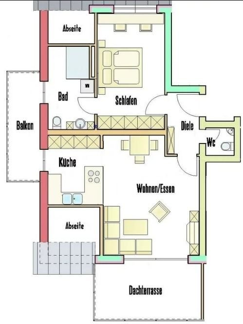 Wohnung zur Miete 1.030 € 2 Zimmer 72 m²<br/>Wohnfläche 2. Stock<br/>Geschoss Ab sofort<br/>Verfügbarkeit Südstadt Ravensburg 88214
