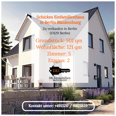 Einfamilienhaus zum Kauf 570.200 € 5 Zimmer 121 m² 501 m² Grundstück Blankenburg Berlin 13129