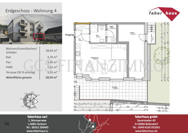 Wohnung zum Kauf 201.300 € 1 Zimmer 50,9 m² Kordel 54306