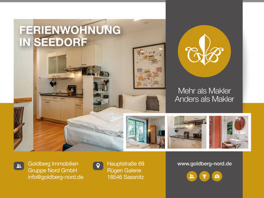 Wohnung zum Kauf als Kapitalanlage geeignet 129.000 € 1 Zimmer 26 m² Seedorf Sellin 18586