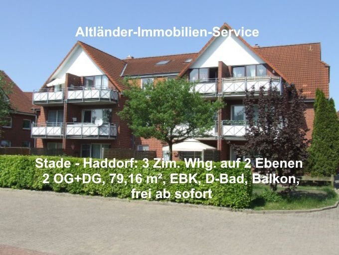 Maisonette zur Miete 750 € 3 Zimmer 79,2 m²<br/>Wohnfläche 2.<br/>Geschoss ab sofort<br/>Verfügbarkeit Haddorf Stade 21683