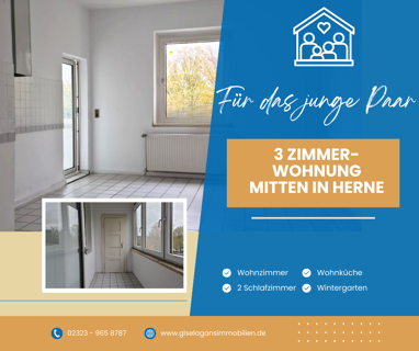 Wohnung zur Miete 490 € 3,5 Zimmer 76 m² 3. Geschoss Shamrockstraße 40 Herne - Zentrum Herne 44623