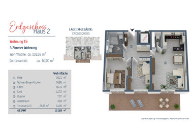 Wohnung zum Kauf Provisionsfrei 949.000 € 3 Zimmer 101,7 m² Erdgeschoss Bürgermeister-Krug-Weg 1 + 3 Olching Olching 82140
