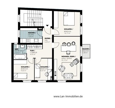 Wohnung zum Kauf Provisionsfrei 249.000 € 4 Zimmer 79,7 m² 1. Geschoss Spandau Berlin 13597
