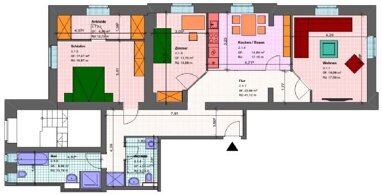 Wohnung zur Miete 850 € 3 Zimmer 112,8 m² 1. Geschoss Bahnhofstraße 43 Stadtmitte Cottbus 03046