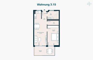 Wohnung zum Kauf provisionsfrei als Kapitalanlage geeignet 321.000 € 2 Zimmer 61,7 m² Bachwiesen Zirndorf Zirndorf 90513