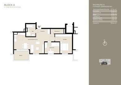 Wohnung zur Miete 1.525 € 3 Zimmer 79,5 m² frei ab sofort Plieningen Stuttgart 70599