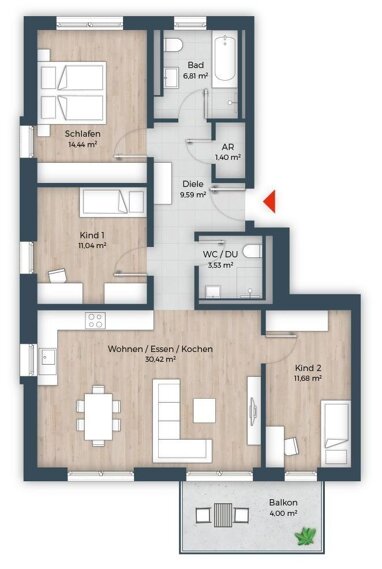 Wohnung zum Kauf Provisionsfrei 767.918 € 4 Zimmer 92,9 m² 1. Geschoss Bischofsweiherstraße 34 Dechsendorf - West Erlangen 91056