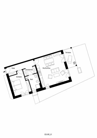 Wohnung zur Miete 700 € 2 Zimmer 81 m² Bahnhofstraße 23 Mering Mering 86415