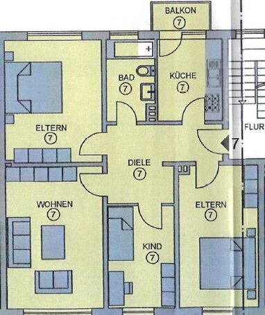 Wohnung zum Kauf 275.000 € 8 Zimmer 148,5 m² 1. Geschoss Stadtmitte Eschweiler 52249