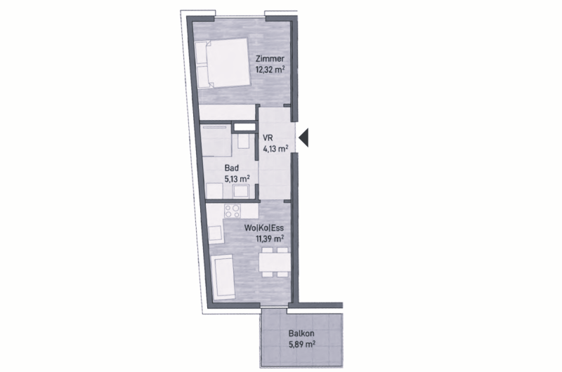 Wohnung zum Kauf provisionsfrei 174.530 € 2 Zimmer 33 m²<br/>Wohnfläche Sankt Leonhard Graz Jakomini 8010