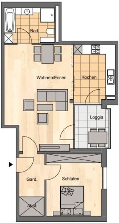 Wohnung zur Miete 1.075 € 2 Zimmer 80 m² Leibnizstr. 52 Zwätzen Jena 07743