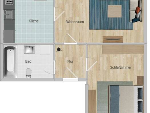 Wohnung zur Miete 225 € 2 Zimmer 43,7 m² 2. Geschoss frei ab sofort Marienberger Straße 13 Augustusburg 09573