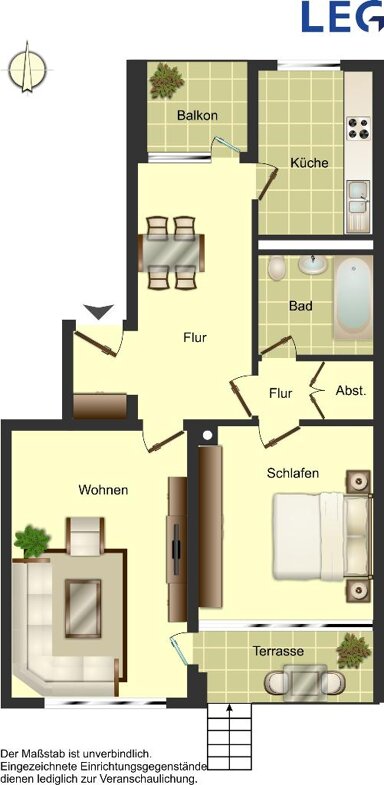 Wohnung zur Miete 699 € 2,5 Zimmer 65,3 m² EG frei ab 08.01.2025 Magdeburger Straße 10 West Ratingen 40880