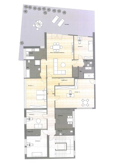 Wohnung zur Miete 2.750 € 6 Zimmer 240 m² 3. Geschoss Innenstadt Heilbronn 74072
