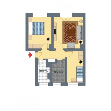 Wohnung zur Miete nur mit Wohnberechtigungsschein 315 € 3 Zimmer 57,2 m² Erdgeschoss Pekinger Str. 7 Zeitz Zeitz 06712