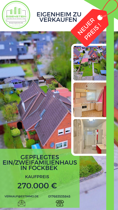 Mehrfamilienhaus zum Kauf 270.000 € 5 Zimmer 204 m² 620 m² Grundstück Nachtigallen Weg 16 Fockbek 24787