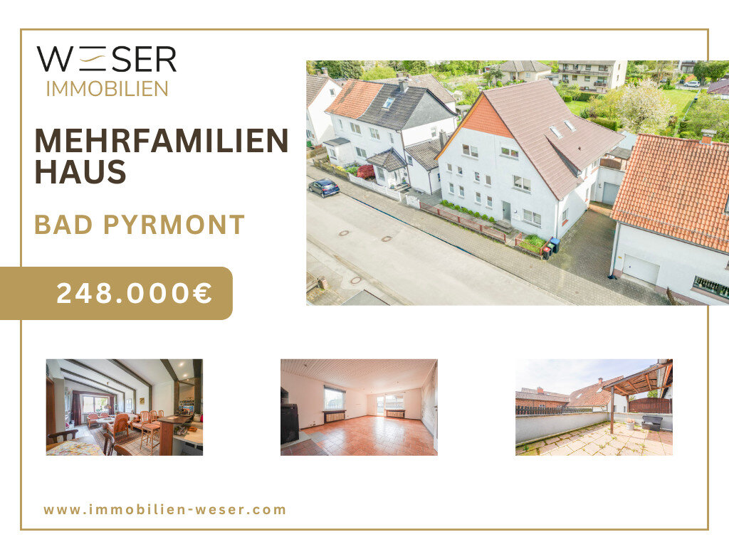 Mehrfamilienhaus zum Kauf 248.000 € 12 Zimmer 308 m²<br/>Wohnfläche 770 m²<br/>Grundstück Bad Pyrmont Bad Pyrmont 31812