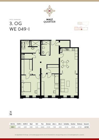 Wohnung zum Kauf Provisionsfrei 649.136 € 3 Zimmer 127,1 m² Krämpfervorstadt Erfurt 99085