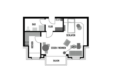Wohnung zur Miete 376 € 1 Zimmer 47 m² Erdgeschoss Lange Str. 13 Emsdetten 48282