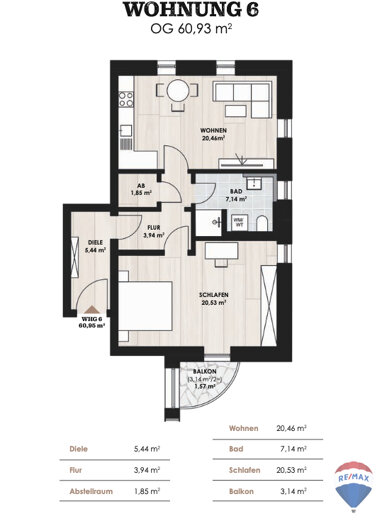 Wohnung zum Kauf 212.900 € 2 Zimmer 61 m² Mistelbach Mistelbach 95511