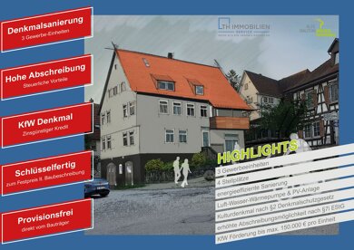 Bürogebäude zum Kauf provisionsfrei als Kapitalanlage geeignet 1.350.000 € 12 Zimmer 500 m² 313 m² Grundstück Neuhausen Metzingen 72555