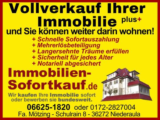 Haus zum Kauf 111 € 1 Zimmer 111 m² 111 m² Grundstück Musterstr. 1 Großenlüder 36137