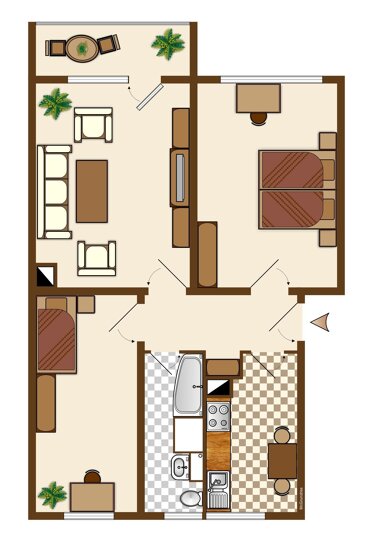 Wohnung zur Miete 320 € 3 Zimmer 57,4 m² 3. Geschoss frei ab sofort Weißenfels Weißenfels 06667