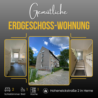 Wohnung zur Miete 440 € 3 Zimmer 63 m² Hoheneickstraße 2 Shamrock Herne 44623