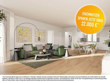 Wohnung zum Kauf Provisionsfrei 414.000 € 4 Zimmer 96,2 m² Erdgeschoss Europaplatz 14 Gispersleben Erfurt (Gispersleben) 99091