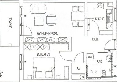 Wohnung zur Miete 565 € 2 Zimmer 59,6 m² EG Senden Senden 89250