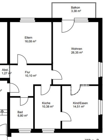 Wohnung zur Miete 540 € 3 Zimmer 88 m² Erdgeschoss frei ab 01.08.2024 Wegemühlenweg 20 Fürstenau Fürstenau 49584