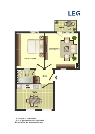 Wohnung zur Miete 399 € 3 Zimmer 57,6 m² 2. Geschoss Rosenhügeler Straße 9 Zentralpunkt Remscheid 42859