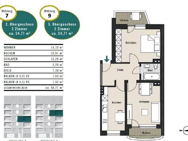 Wohnung zum Kauf provisionsfrei als Kapitalanlage geeignet 399.000 € 2 Zimmer 54,7 m² Moltkestraße 68 Neustadt-Nord Köln 50674