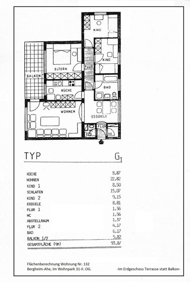 Wohnung zum Kauf 98.000 € 4 Zimmer 94 m² 2. Geschoss Im Wohnpark 31 Ahe Bergheim 50127