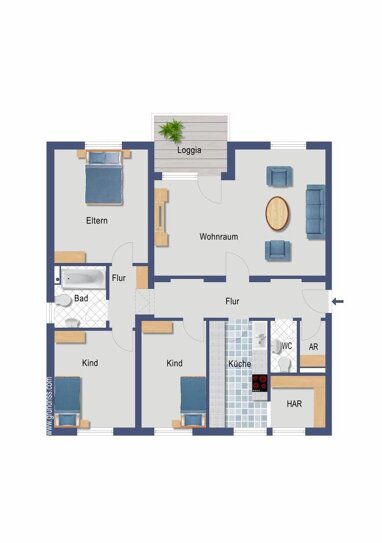 Wohnung zum Kauf Provisionsfrei 320.000 € 4 Zimmer 101,5 m² 3. Geschoss Wickopweg 5 Kranichstein - Süd Darmstadt 64289