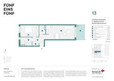 Wohnung zum Kauf Provisionsfrei 489.900 € 2 Zimmer 63 m² 2. Geschoss Marienburg Köln 50968