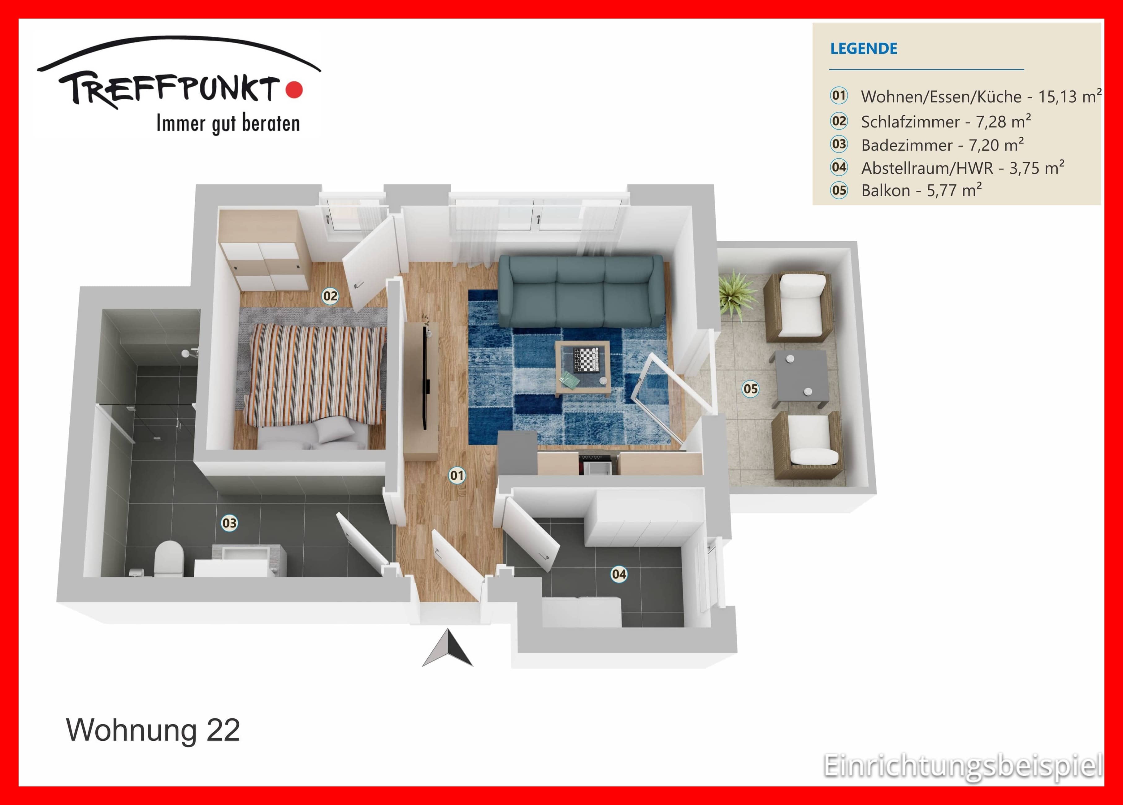 Exklusive Neubau-ETW mit Balkon in begehrter Lage