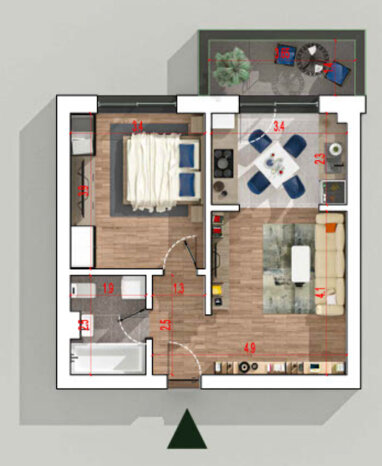 Wohnung zur Miete 625 € 2 Zimmer 55 m² Keldenich Wesseling 50389