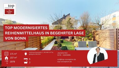 Reihenmittelhaus zum Kauf 595.000 € 6 Zimmer 157 m² 171 m² Grundstück Klemens-Hofbauer-Str. 65 Auerberg Bonn 53117