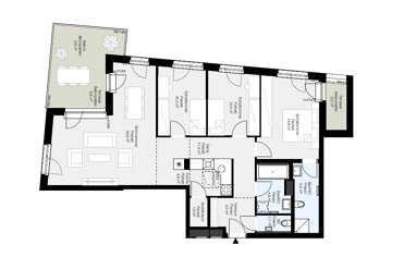 Wohnung zur Miete 1.231,25 € 4 Zimmer 98,8 m² 3. Geschoss Wiener Neustadt 2700