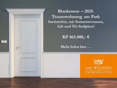 Terrassenwohnung zum Kauf 865.000 € 3 Zimmer 87 m² Blankenese Hamburg-Blankenese 22587