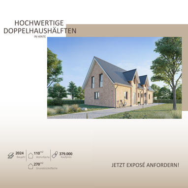 Doppelhaushälfte zum Kauf 379.000 € 4 Zimmer 110 m² 270 m² Grundstück Wilhelm-Wichmann-Weg Hinte Hinte 26759